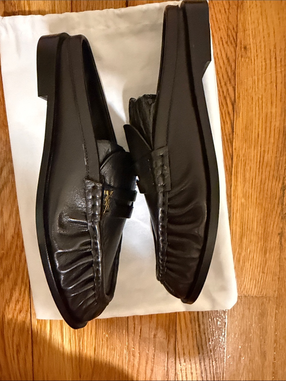 Saint Laurent Black Le Loafer Mules Shoes Size 41 (fits like 39.5) - Picture 4 of 6
